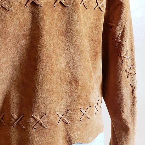 Vintage 100% Leather Festival Jacket Size Large - Picture 5 of 8